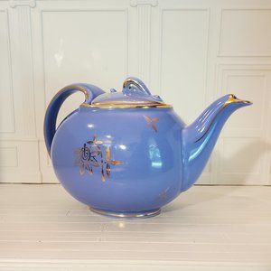1940's Hall Teapot Blue and Gold